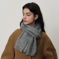 Versatile Solid Color Knit Wool Scarf 6W6NSW301