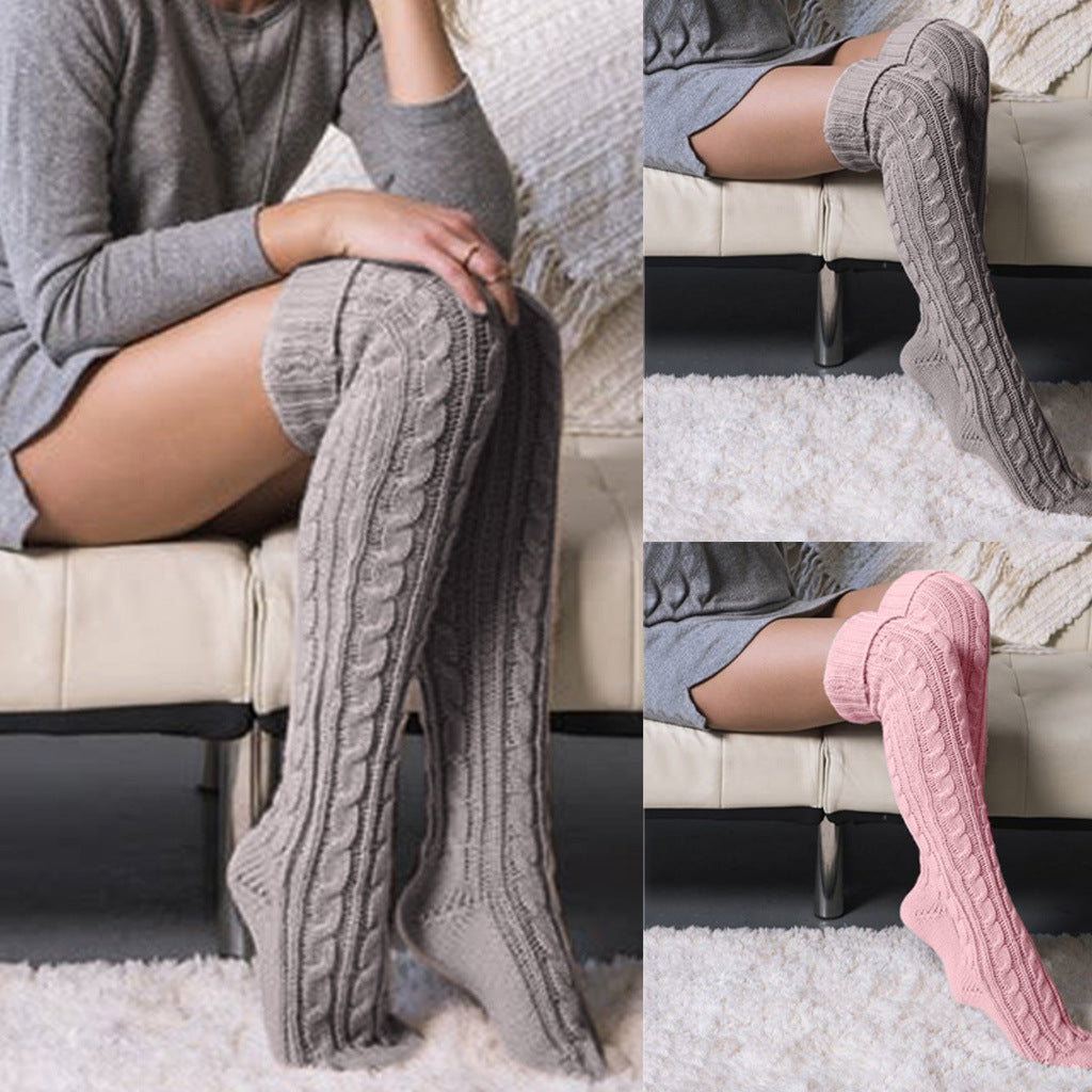Twist Over Knee Socks - DippedShop Wholesale - #6579