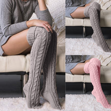 Twist Over Knee Socks - DippedShop Wholesale - #6579