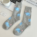 Cute Elephant Color Block Cotton Scrunch Socks 6W8FSO740