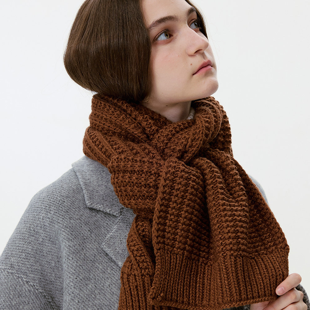 Chunky Knit Solid Color Thick Warm Scarf 6W6NSC92