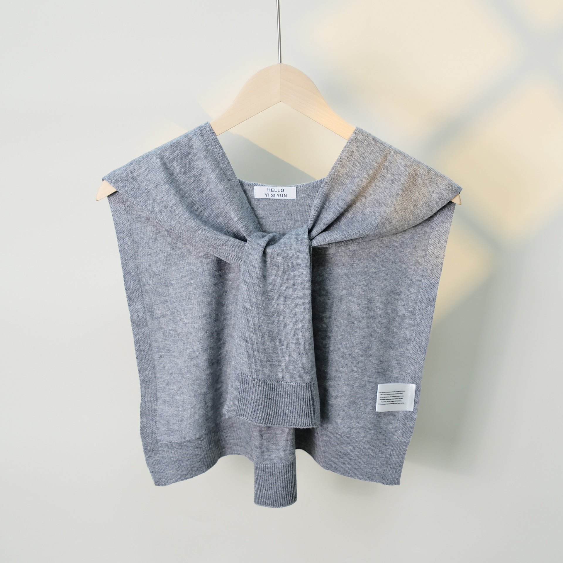 Casual Solid Color Sweater Knit Shawl Wrap 6W6NSC60