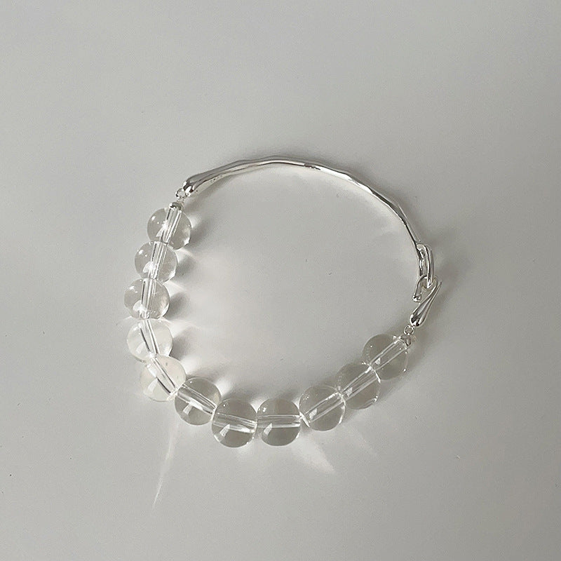 Simple Transparent Crystal Beaded Chain Bracelet 6W6JBR340