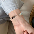 Simple Starfish Pendant Natural Stone Stretchy Bracelet 6W6JBR386