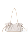 Casual Solid Color Drawstring Ruffled Shoulder Bag 6W10BBG1363