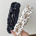 Vintage Polka Dots Rhinestones Woven Twist Headband MK2SPM6W6HBD21