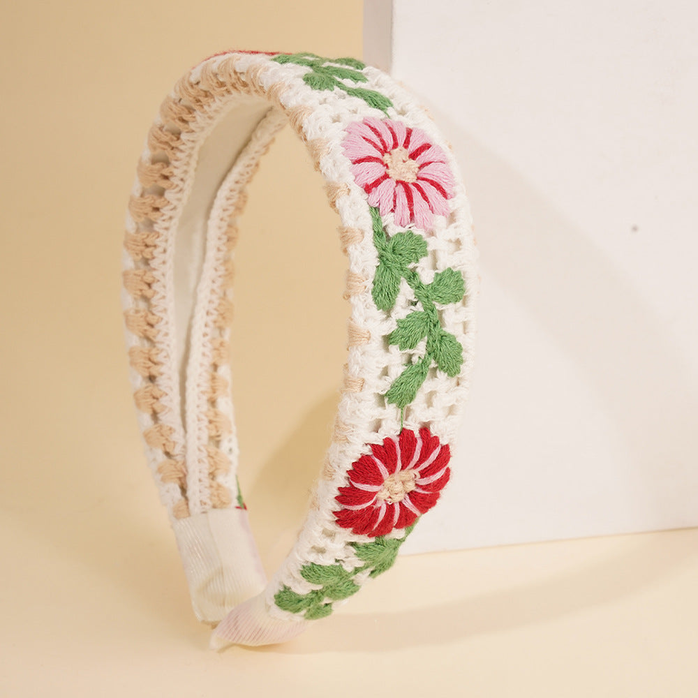 Knitted Floral Head Band - DippedShop Wholesale - #8259