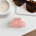 Color Contrast Plaid Hair Claws - DippedShop Wholesale - #2307