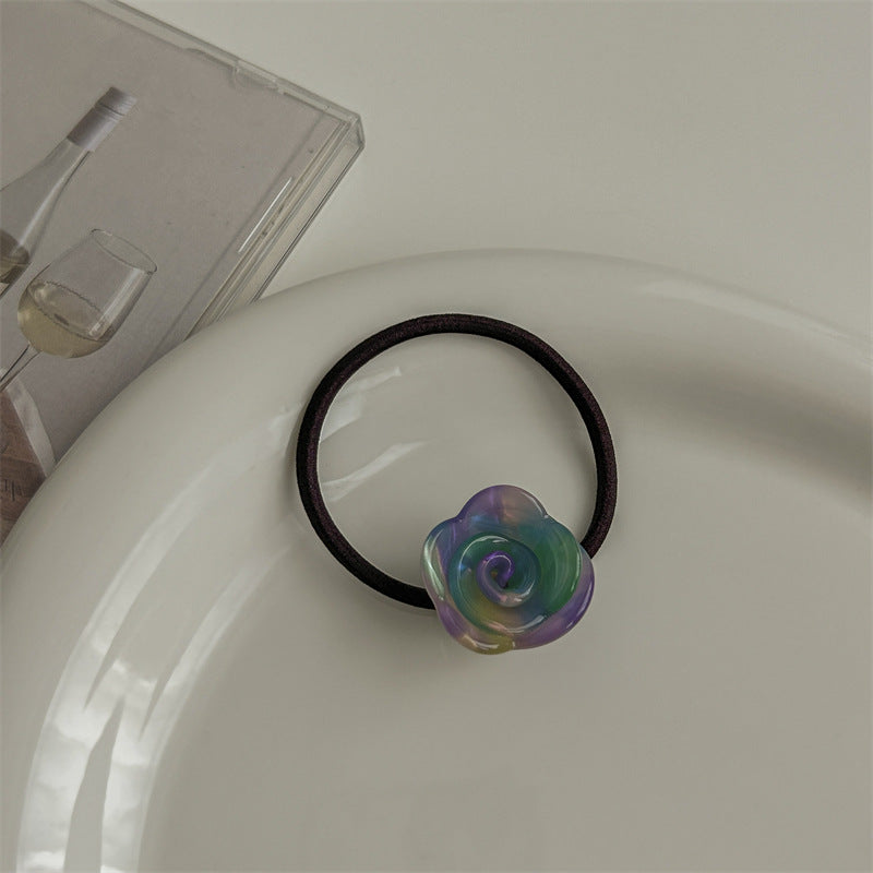 Refined 3D Rose Acetate Elastic Hair Tie MK2BW6W6HHT09