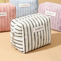Simple Color Block Striped Portable Cosmetic Bag 6C5CO268