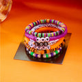 Playful Halloween Pumpkin Spider Beaded Bracelet 6W6JBR450