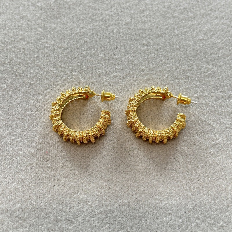 Elegant Gold Plated C-Shape Ho - DippedShop Wholesale - #6131