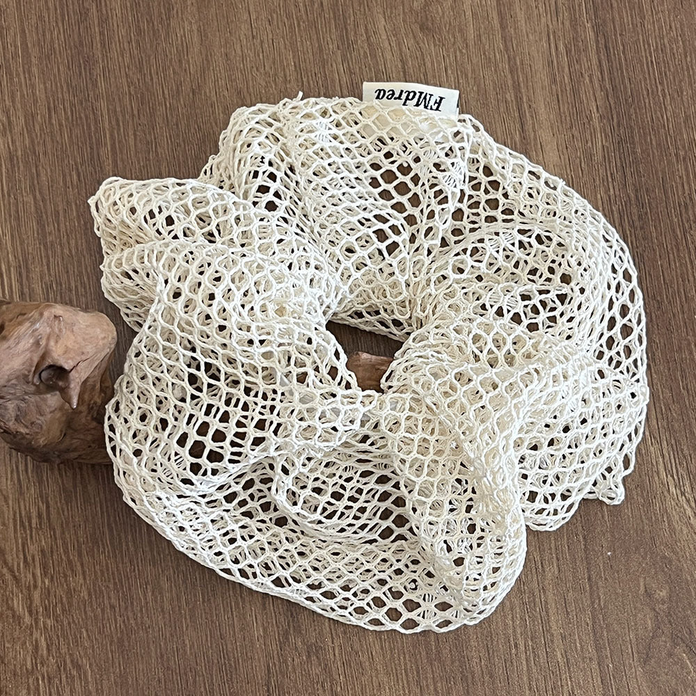 Vintage Hollow Out Knitted Fishnet Beach Scrunchies MK2BW6W6HSR47