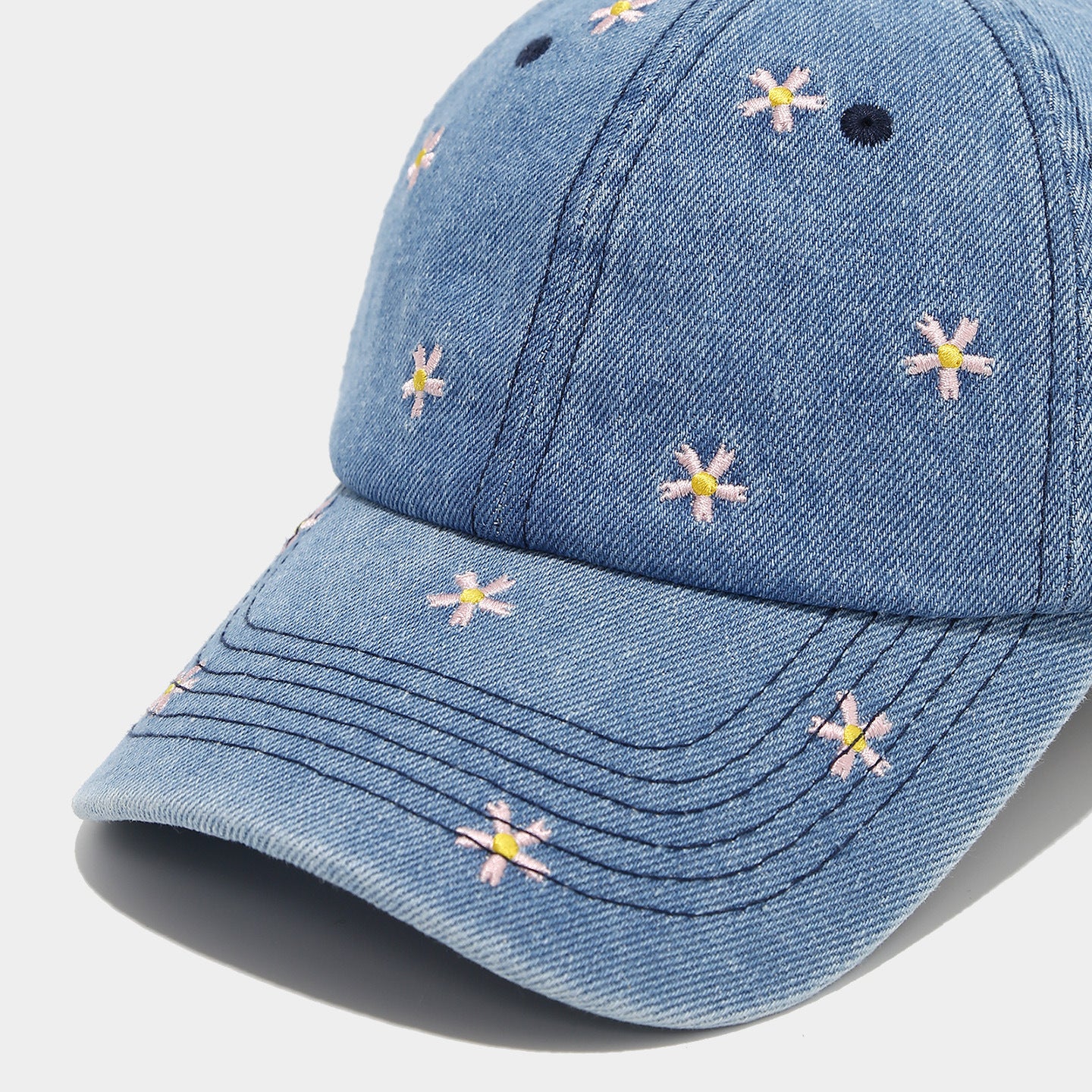 Embroidered Daisy Baseball Cap - DippedShop Wholesale - #3331