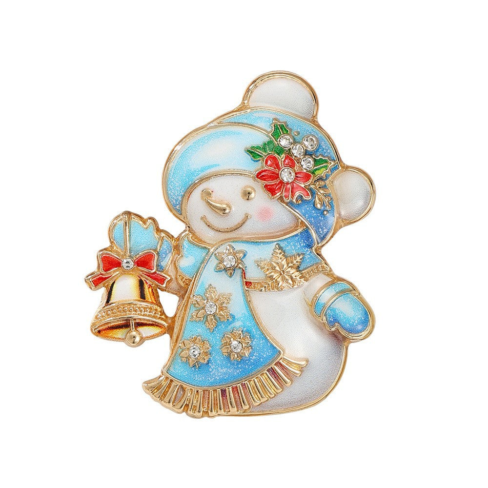 Christmas Series Enamel Rhinestone Brooch 6W6JPB63