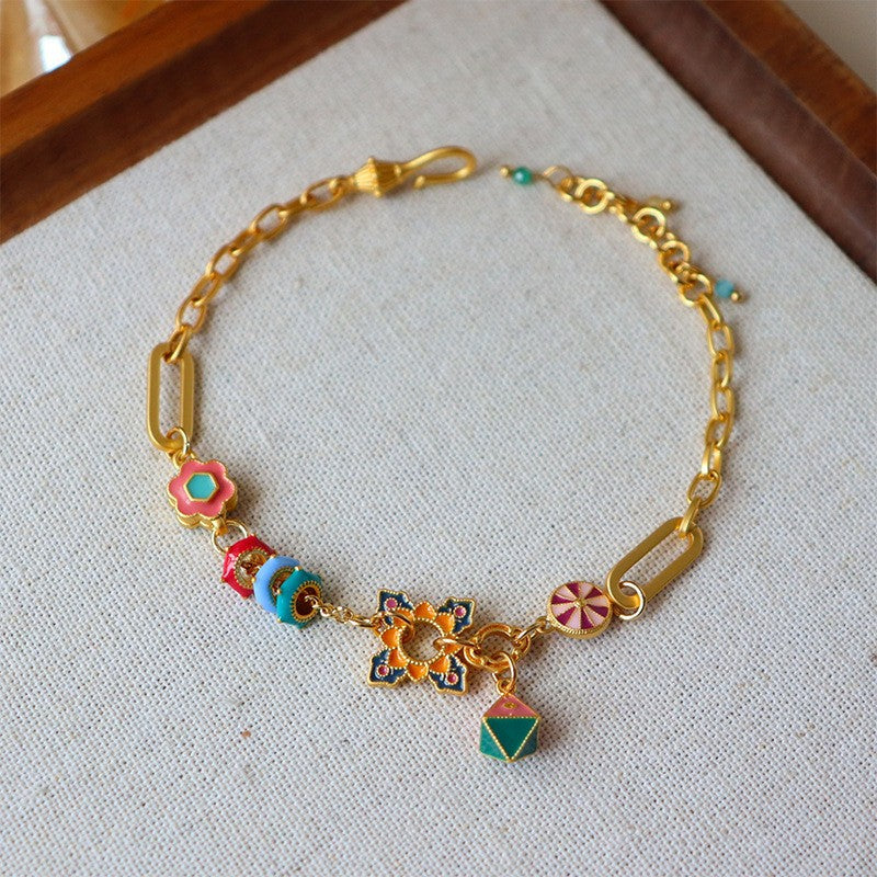 Vintage Gold Flower Bracelet - DippedShop Wholesale - #0083