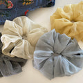 Plaid Mesh Hair Scrunchie - DippedShop Wholesale - #2627