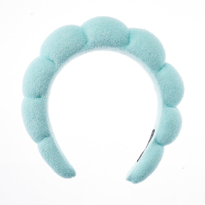Solid Color Cloud Padded Sponge Spa Hairband 6W6HBD269