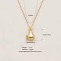 Cute Strawberry Pendant Rhinestone Locket Necklace 6W6JNC421L