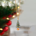 Stylish Crystal Christmas Tree Pendant Choker Necklace 6W6JNC879
