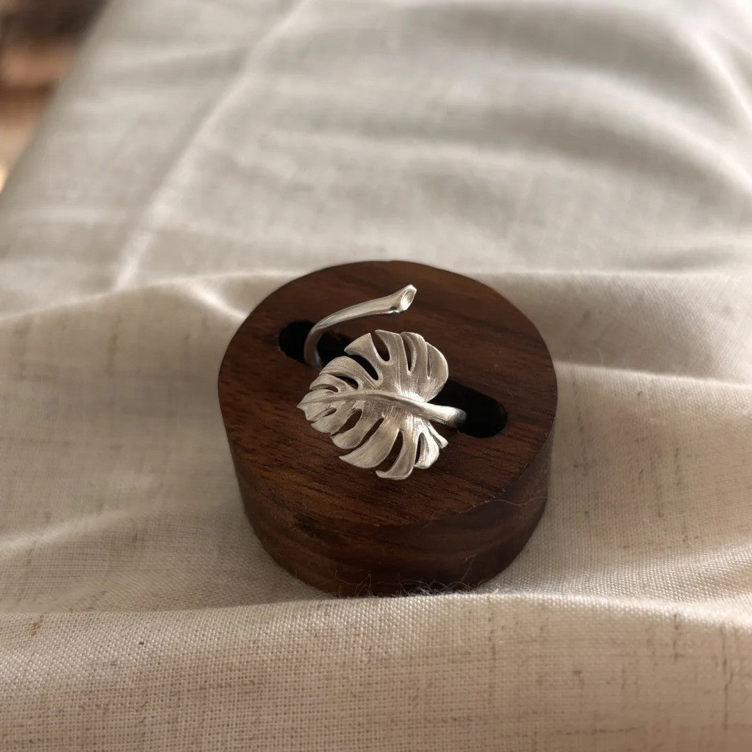 Monstera Leaf Adjustable Ring - DippedShop Wholesale - #1299