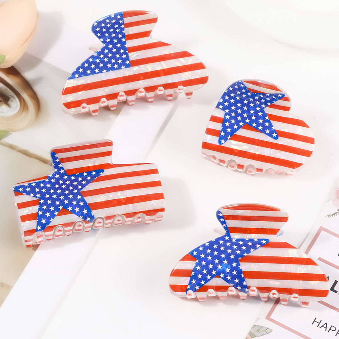 USA Independence Day Flag Hair - DippedShop Wholesale - #1363