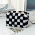 Plush Plaid Cosmetic Bag - DippedShop Wholesale - #0291