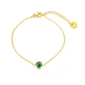 Fashion Gold Plated Cubic Zirconia Chain Bracelet 6W6JBR517