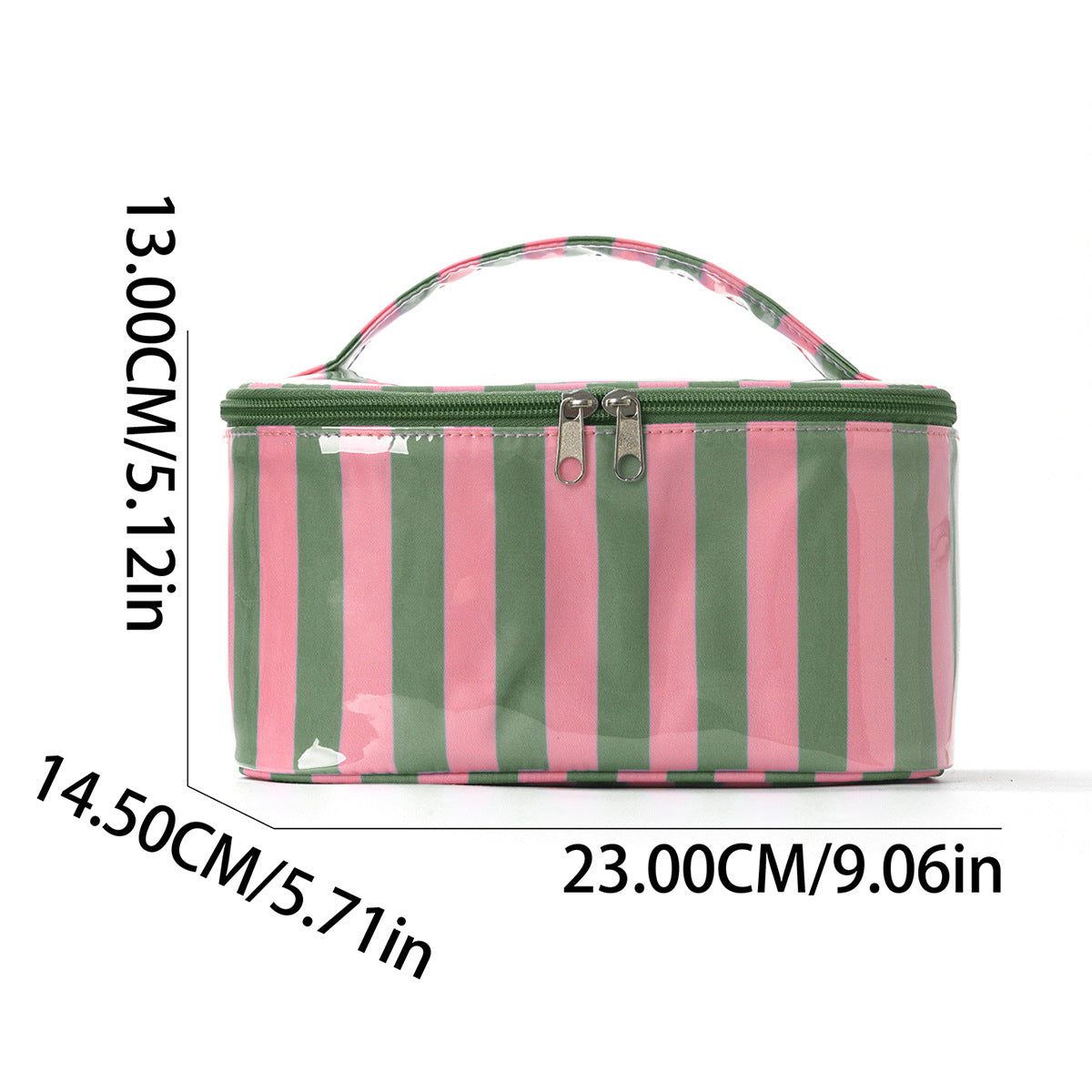 Color Block Striped Large Capacity Makeup Bag MK2BW6S10BOB62