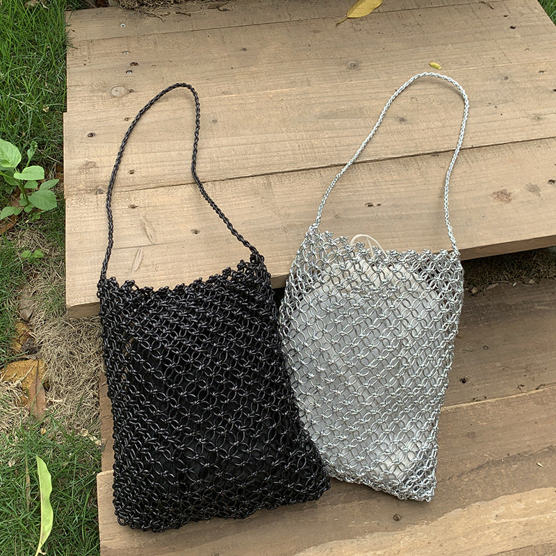 Mini Hand Woven Hollow Square Crossbody Bag 8CW6BBG528L