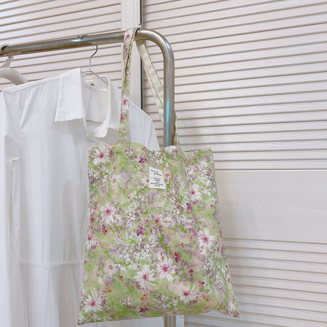 Floral Canvas Tote Bag - DippedShop Wholesale - #4099