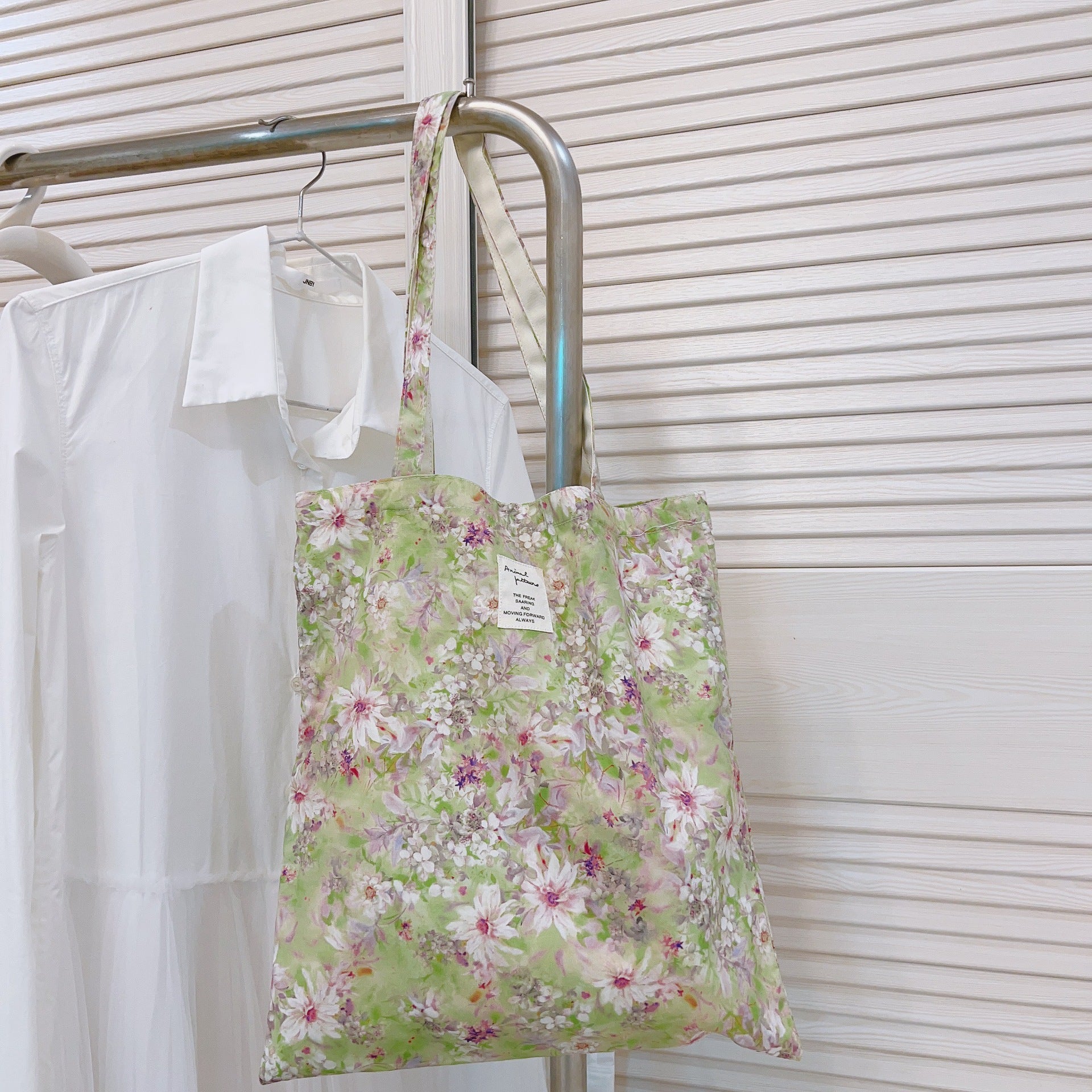 Floral Canvas Tote Bag - DippedShop Wholesale - #6867