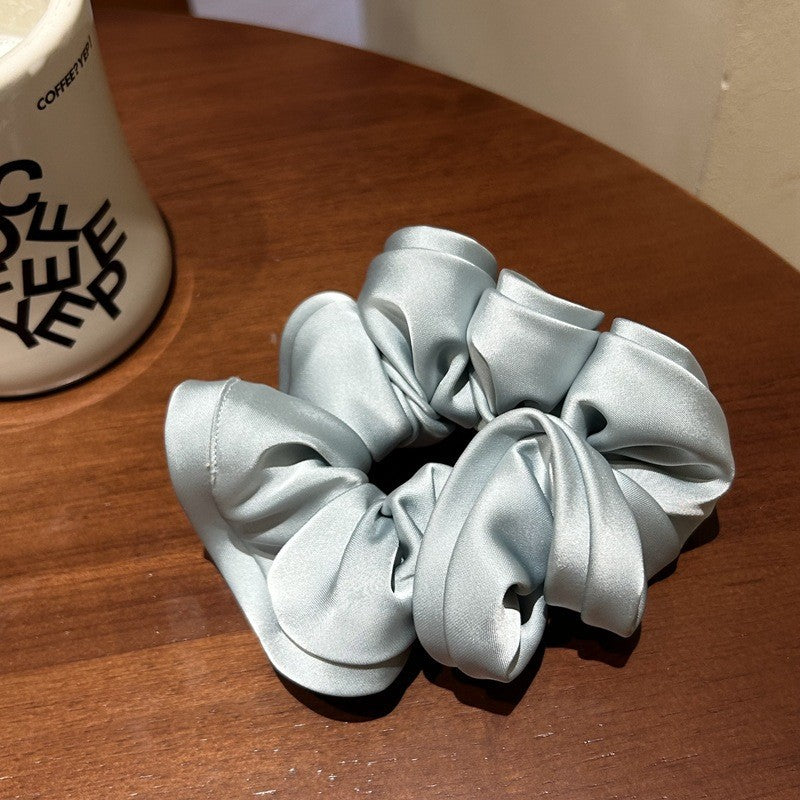 Elegant Solid Color Ruffled Hair Scrunchies 6W6HSR326