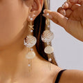 Shell Tassel Drop Earrings - DippedShop Wholesale - #1523