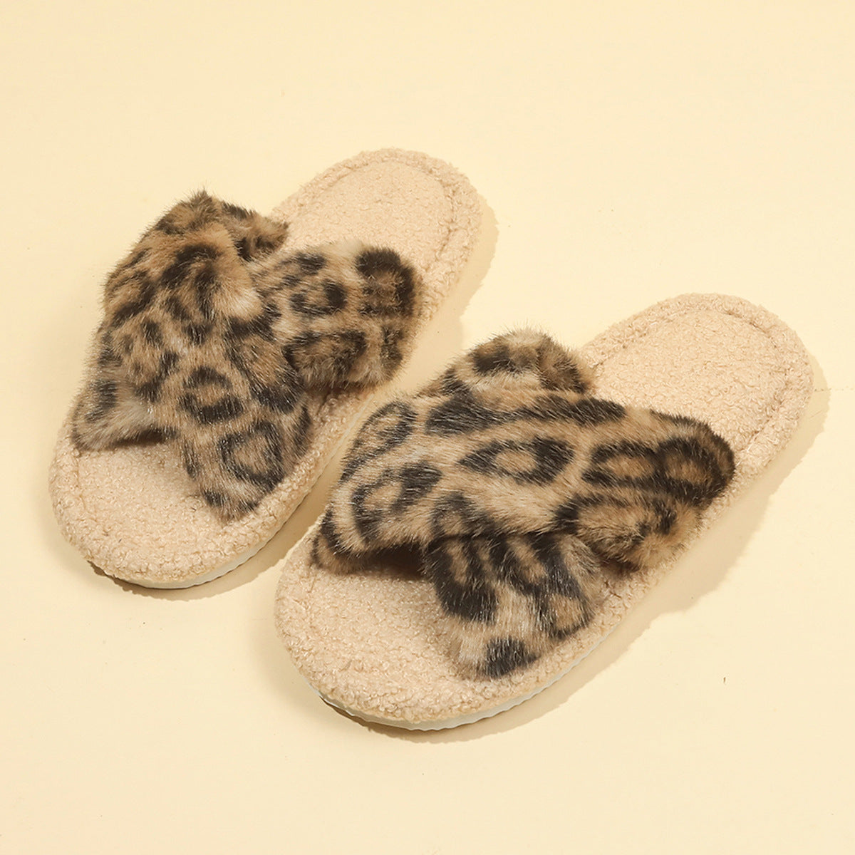 Plush Non-Slip Slide Slippers - DippedShop Wholesale - #4675