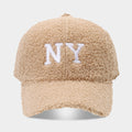 Winter Lamb Wool Letter Embroidery Warm Baseball Cap 6W6HAT527