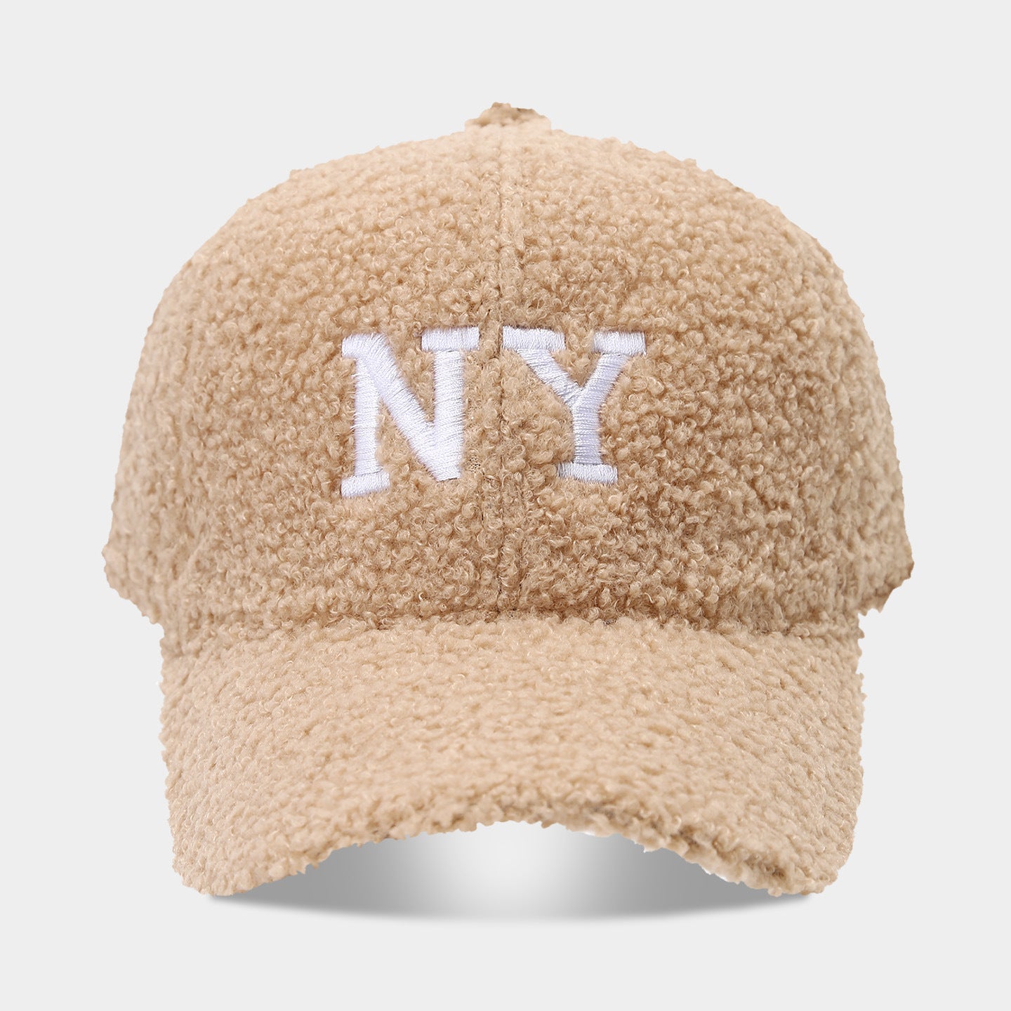 Winter Lamb Wool Letter Embroidery Warm Baseball Cap 6W6HAT527
