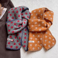 Retro Polka Dots Color Contrast Warm Scarf 6W6NSC65