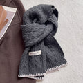 Winter Cable Knit Solid Color Knit Warm Scarf 6W6NSC68