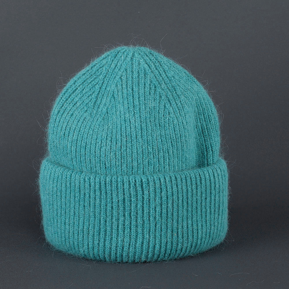 Simple Solid Warm Cuffed Ribbed Knit Beanie 6W6HAT687