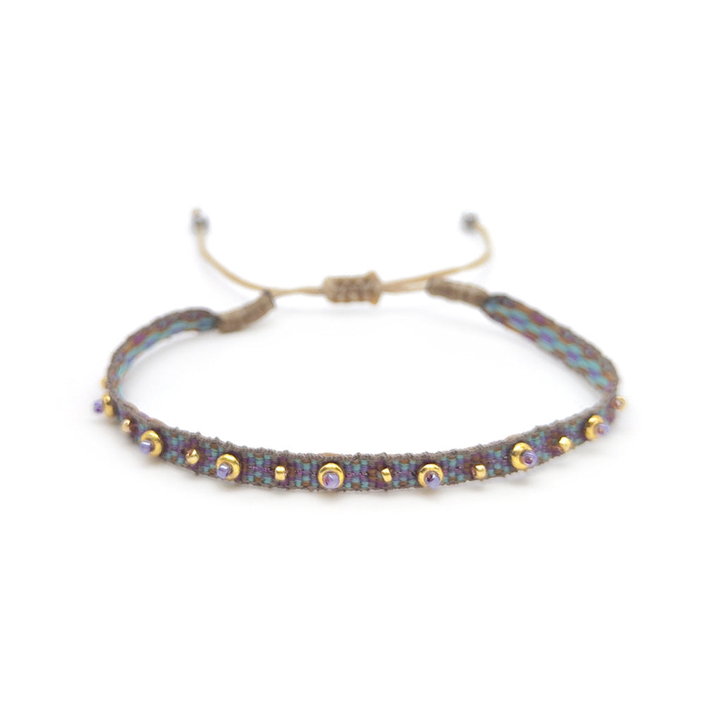 Handmade Seed Bead Braided Adjustable Bracelet 6W6JBR475