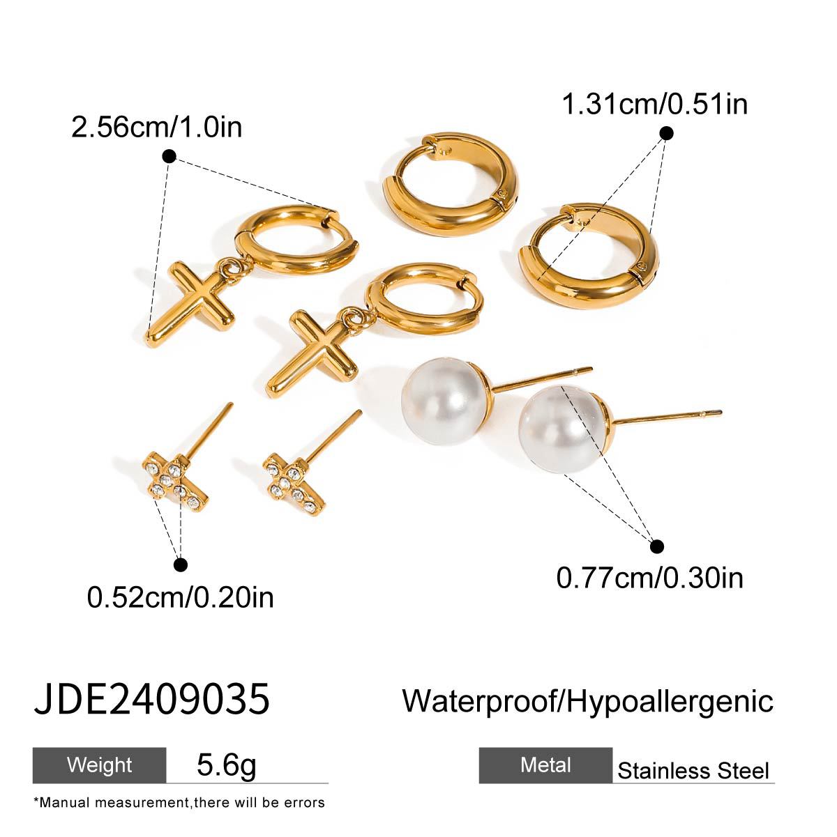 Gold Plated Rhinestone Hoops - DippedShop Wholesale - #3779