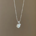Minimalist Pearl Flower Ball Sliding Necklace 6W6JNC430