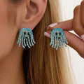 Ghost Rhinestone Stud Earrings - DippedShop Wholesale - #2931