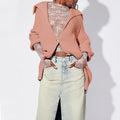 Lapel Loose Button Cardigan - DippedShop Wholesale - #5315