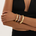 Punk Style Color Contrast Rivet Studded Bracdelet Set 6W6JBR597