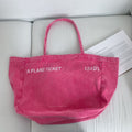 Simple Large Capacity Letter Print Canvas Tote Bag 6W10BBG2496