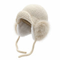 Fleece-Lined Earflap Knitted Beanie - DippedShop Wholesale - #7331