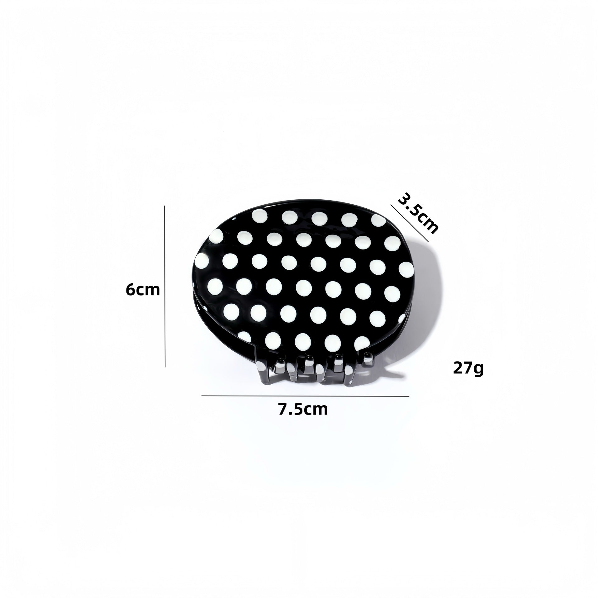 Sweet Polka Dots Oval Acetate Mini Hair Claw 8AS6HCP326T