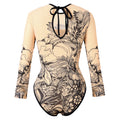 Vintage Floral One Piece Swimsuit - DippedShop Wholesale - #1859